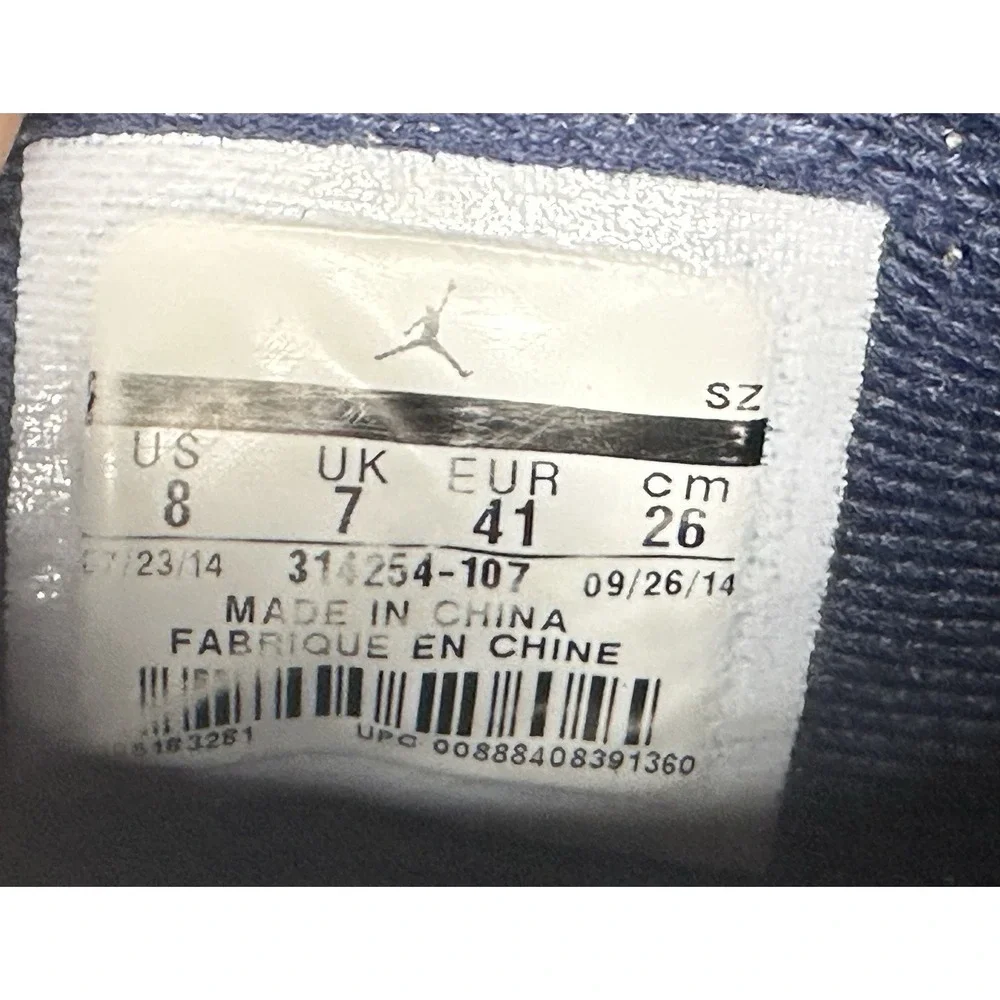 AIR JORDAN‎ 4 COLUMBIA 2015 WHITE LEGEND BLUE NAVY 314254 107 MEN SIZE 8